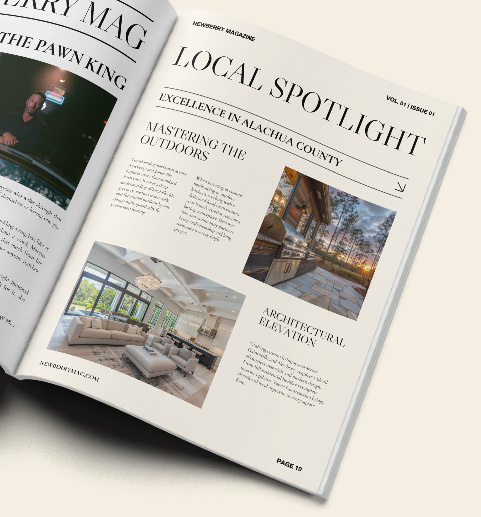 Half Page placement sample — Local Spotlight layout